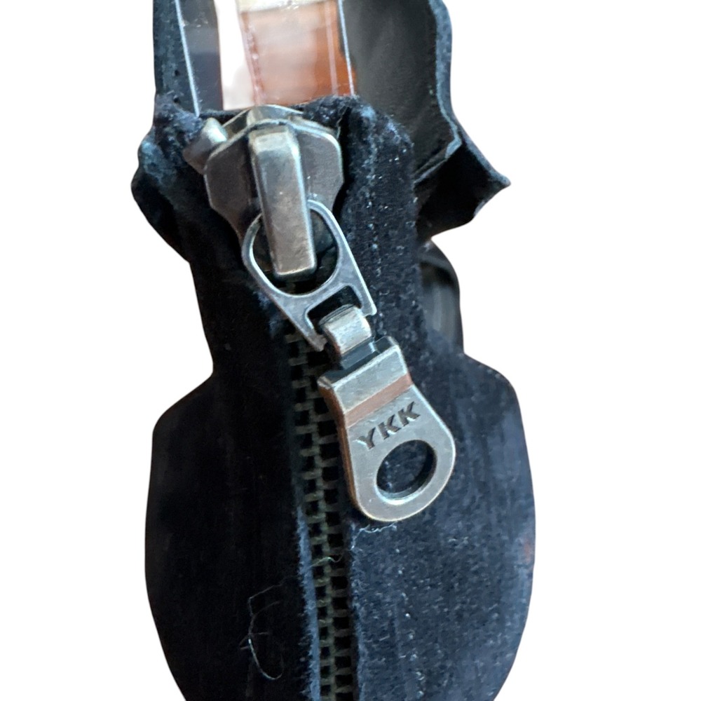 Bugatti Silvana Black Suede Studded T-Strap Kitten Heels Size 40 - Picture 6 of 13